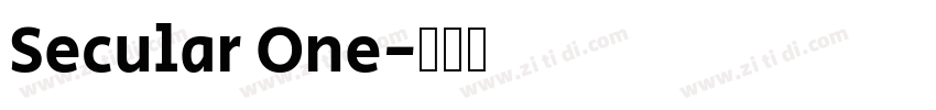 Secular One字体转换